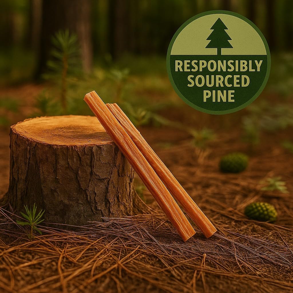Greenes Fence Fatwood Fire Starter – 50 lb Box – 100% Natural Resin Pine Kindling – Chemical-Free All-Weather for Fireplaces, Campfires, Wood Stoves & Grills