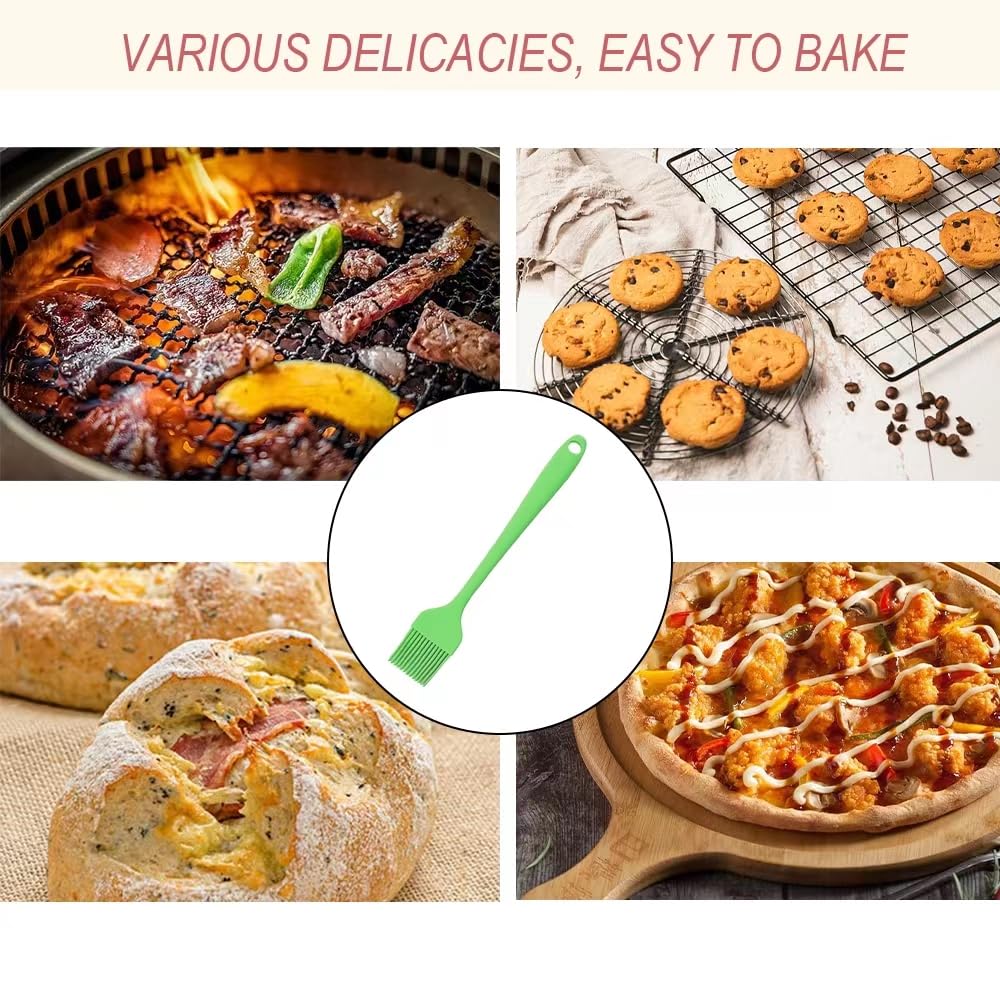 Pennello Cucina Pennelli Silicone, Spazzola per Barbecue, Spazzola da Forno in Silicone, Spazzola per Cottura BBQ, per Grigliare, Cuocere, Cucinare, Pasticceria