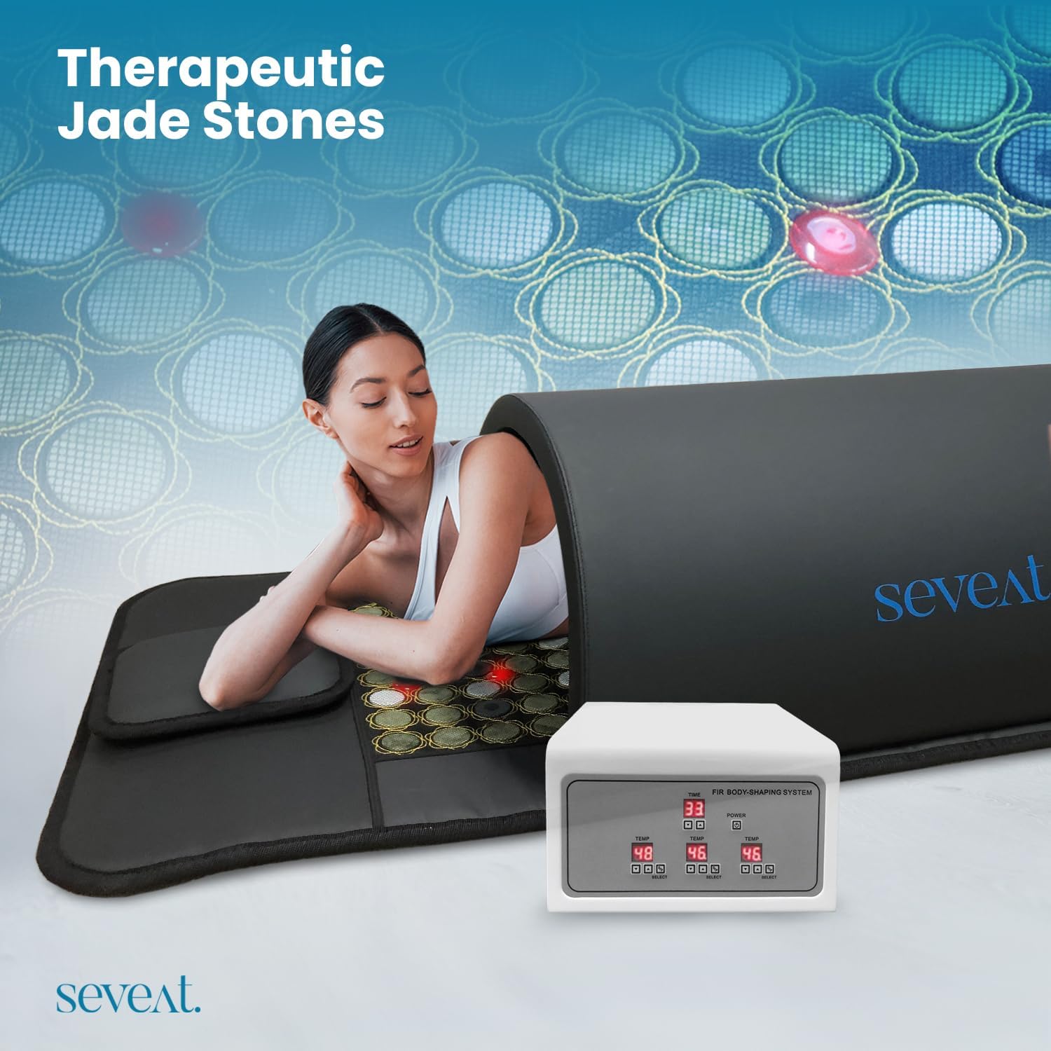 Portable Infrared Sauna Dome | 1300W Power | Near-Zero EMF | Full-Body Dry Sauna with Therapeutic Jade Stones | Home Wellness & Relaxation (Black)