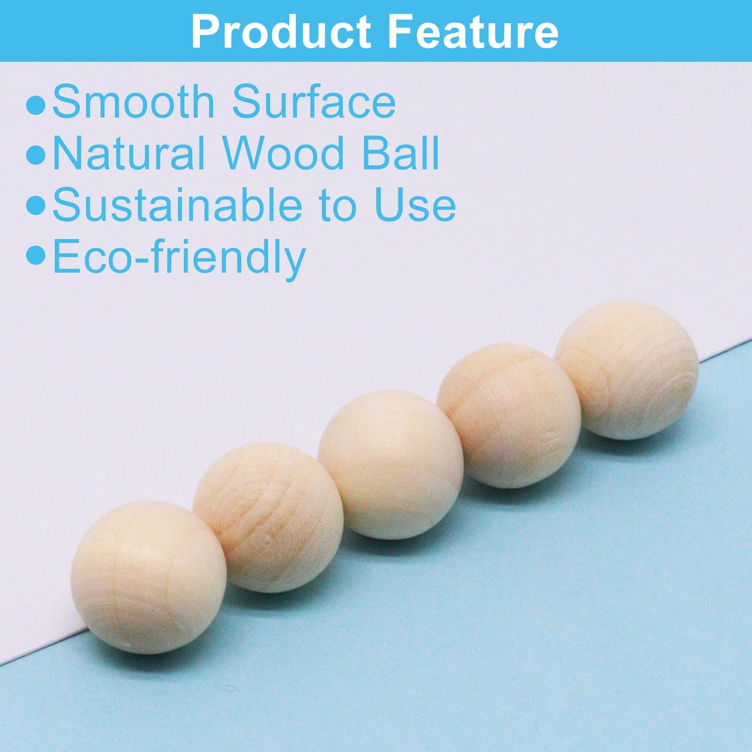 100PCS 1/2 Inch Wooden Balls for Crafts, Unfinished Round Wood Balls, Small Natural Wood Ball for DIY Decorative Projects, Arts and Crafts - Image 3