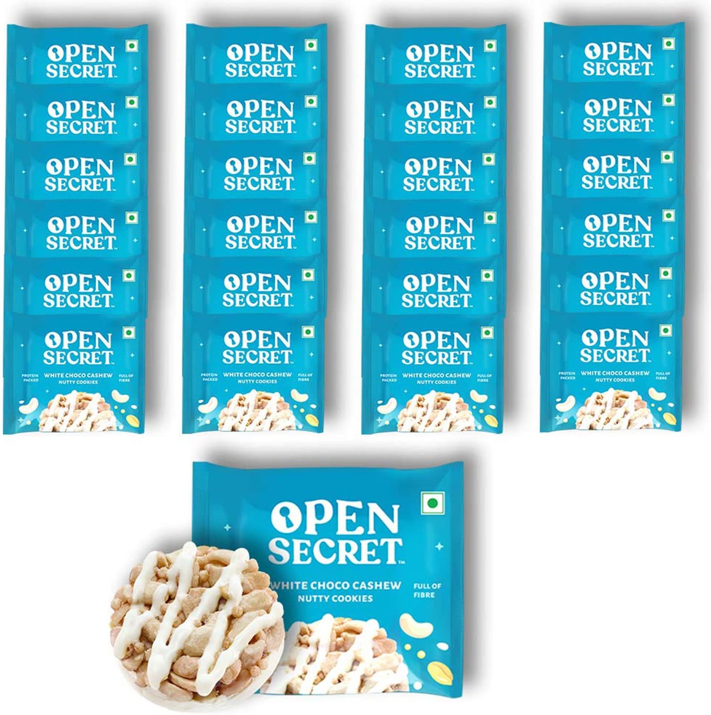 Open Secret | High Protein, No Added Maida, Assorted Biscuits (24 x 1 = 24)