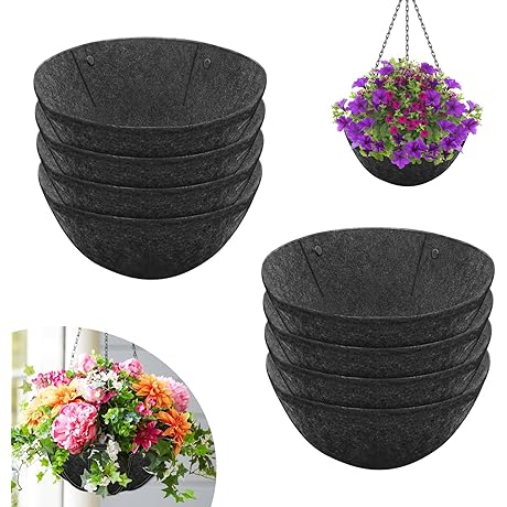 Premium Hanging Basket Liners 12 Inch - 8 Pack