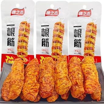 Spicy Strips Latiao, Spicy Gluten, Spicy Casual Snacks, Individually Packed, Delicious Handmade Instant Spicy Strips 10.6 oz