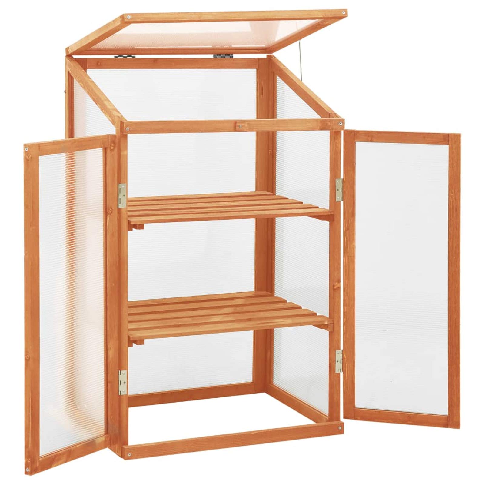GuyAna Invernadero de Madera de Abeto 60x45x100 cm Invernadero Interior Mesa de Cultivo huerto Urbano Kit de Supervivencia huerto Urbano Exterior