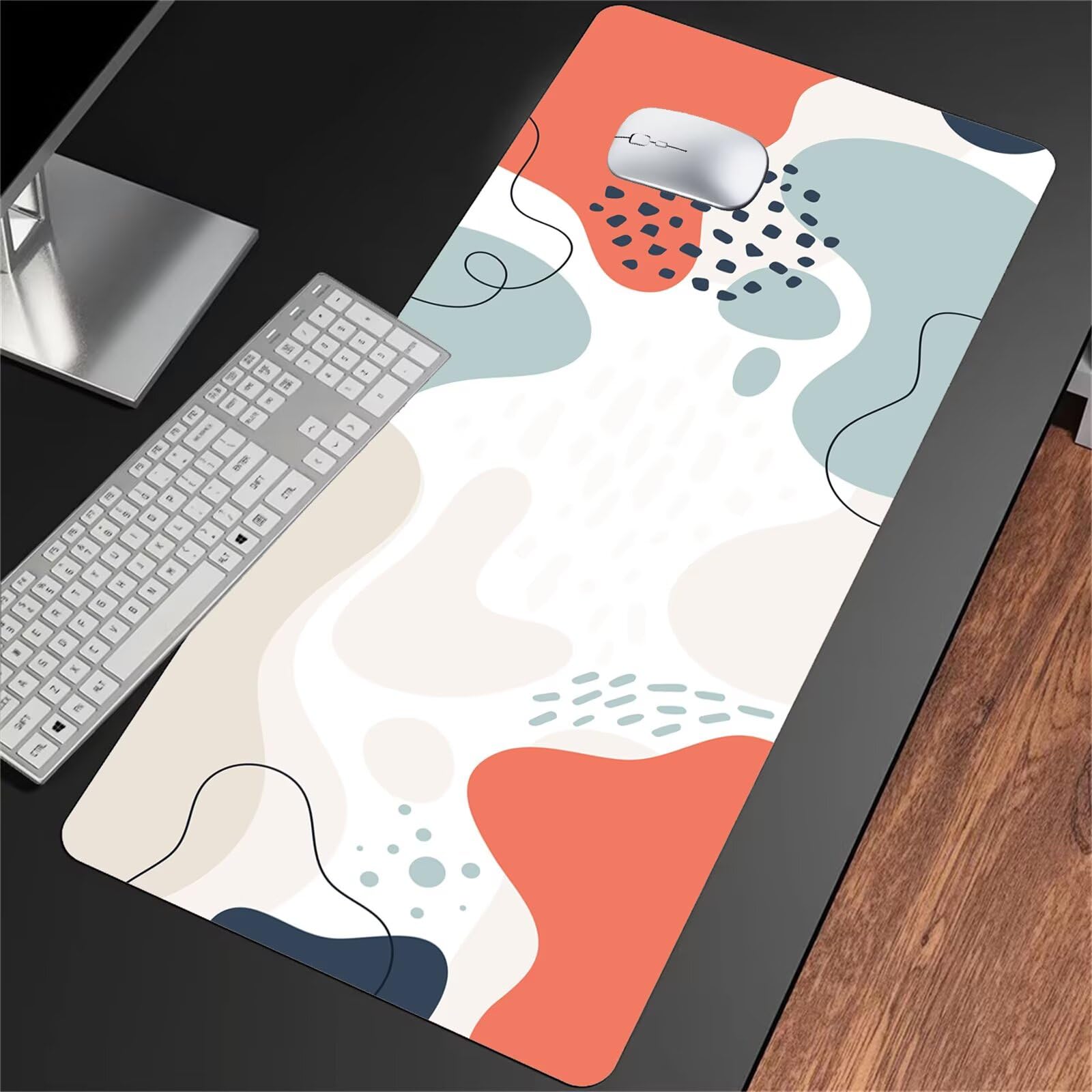 Duża podkładka pod mysz do gier 1200 x 600 x 2 mm podkładka pod mysz XXL, podkładka pod mysz do gier z przeszytymi krawędziami i antypoślizgową gumową podstawą, do domu i biura