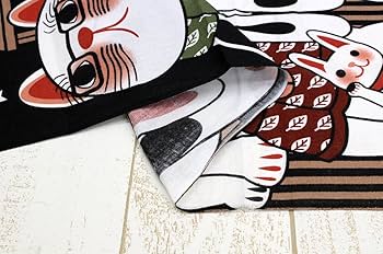 七福きてぃねこ　てぬぐい　3色セット Amazon | 手ぬぐい お月見 福猫 捺染 片面染め 手拭い