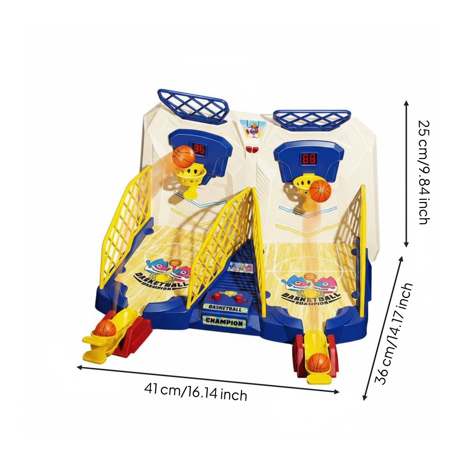 Kinder Basketball Spiel Mini Basketball Arcade Spielzeug Tischkorbspiel Doppel Wurfgerät Elektronische Punkte Musik