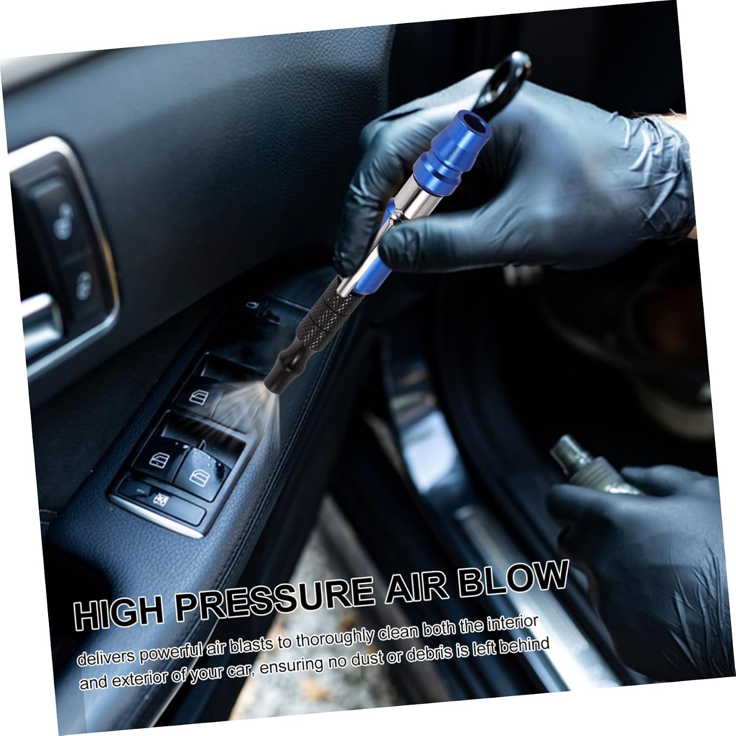 Mini Aluminum Alloy Air Blower for Automotive Cleaning Adjustable High-Pressure Dust Blowing Pen Portable Car Dryer Tool for Detailing and Workshop Use