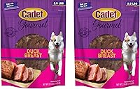 HDP Cadet Duck Breast Jerky Dog Treats Bundle - 2x 2.5lb Single Ingredient Oven-Roasted, High Protein 63%