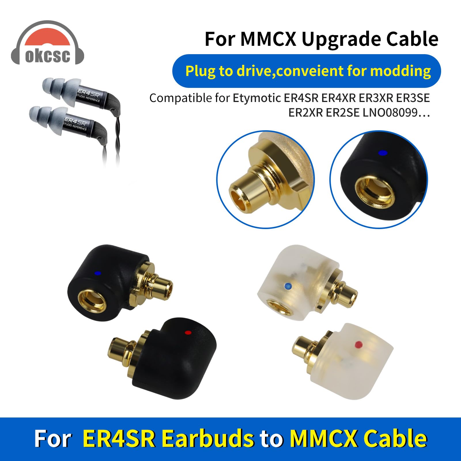 Amazon.com: okcsc ER Series Headset Adapter, Etymotic Series