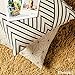 Elviros Cotton Linen Home Decorative Throw Pillow Case Cushion Cover for Sofa Couch, Black Geometric Lines, 18