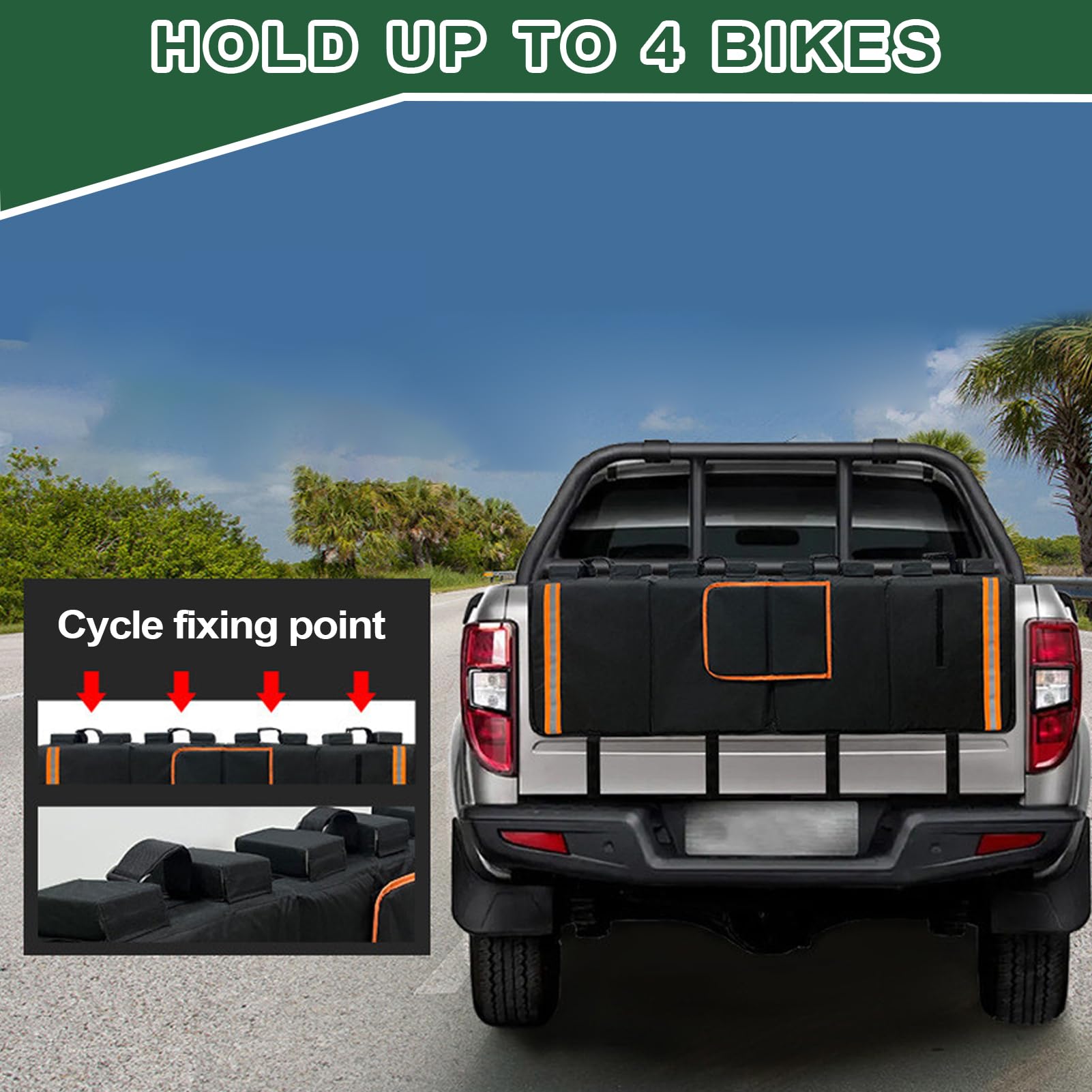 Mountainbike Heckklappenschutzpad Schutzmatte Für Transportzubehör | Heckklappenabdeckung Für Trucks Erwachsene Männer Wochenendfahrer Outdoor-Pickup-Truck-Besitzer