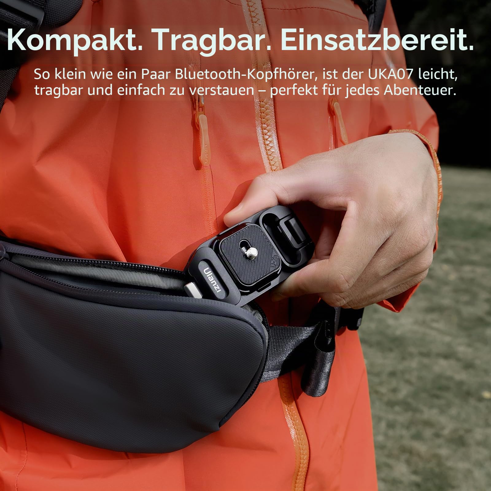 ULANZI Kamera-Rucksack-Gurt-Clip, mit Schnellentriegelungssystem, kompatibel mit UKA-QR-Platten, für Sony, Nikon, Fuji, DSLR-Action-Cam-Halterung, belastbar bis zu 10 kg, nicht kompatibel mit F38