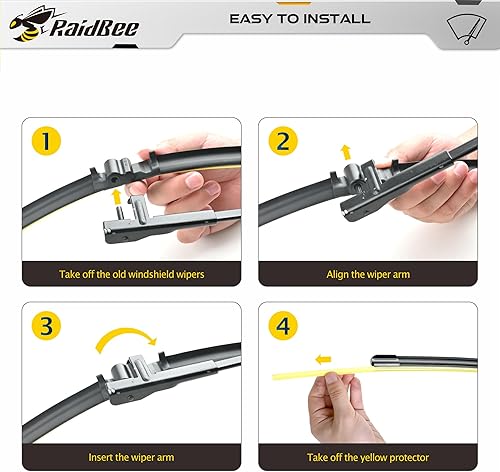 Miniatura 5 de Escobillas de repuesto para limpiaparabrisas de 24 pulgadas + 24 pulgadas para Mercedes-Benz W204 Clase C (C250 C300 C350 C63 AMG), W212 Clase E