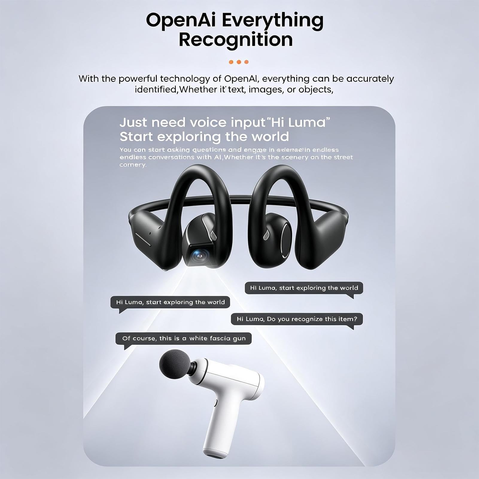 Casque à Conduction Osseuse Sans Fil Casque Intelligent à Oreille Ouverte