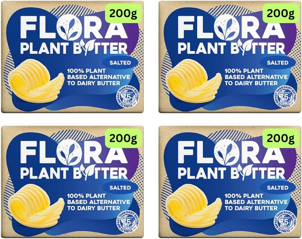 Vegan Butter Floras Salted Block Alternative 200g (4x200g)