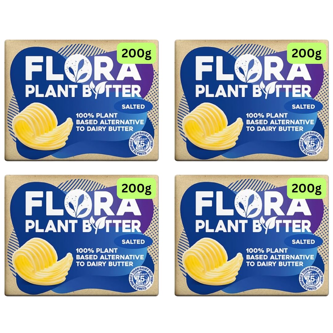 Vegan Butter Floras Salted Block Alternative 200g (4x200g)