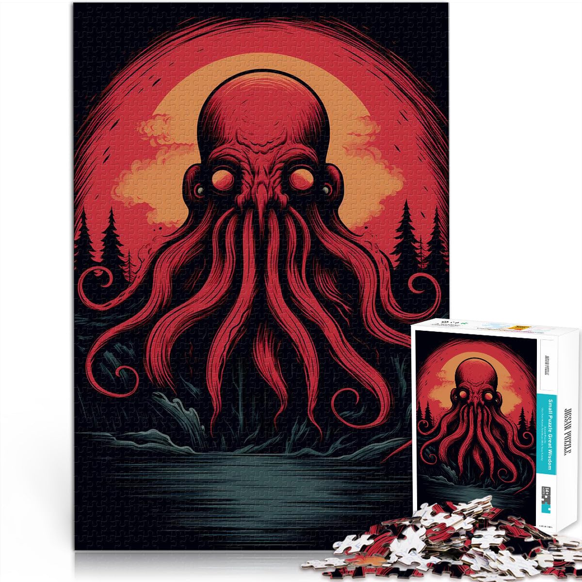 Jigsaw Puzzles 1000 Pieces for teenagers Cthulhu Rising Spiele Spielzeug Geschenk Heimdekoration Spielzeug75x50cm — image 1