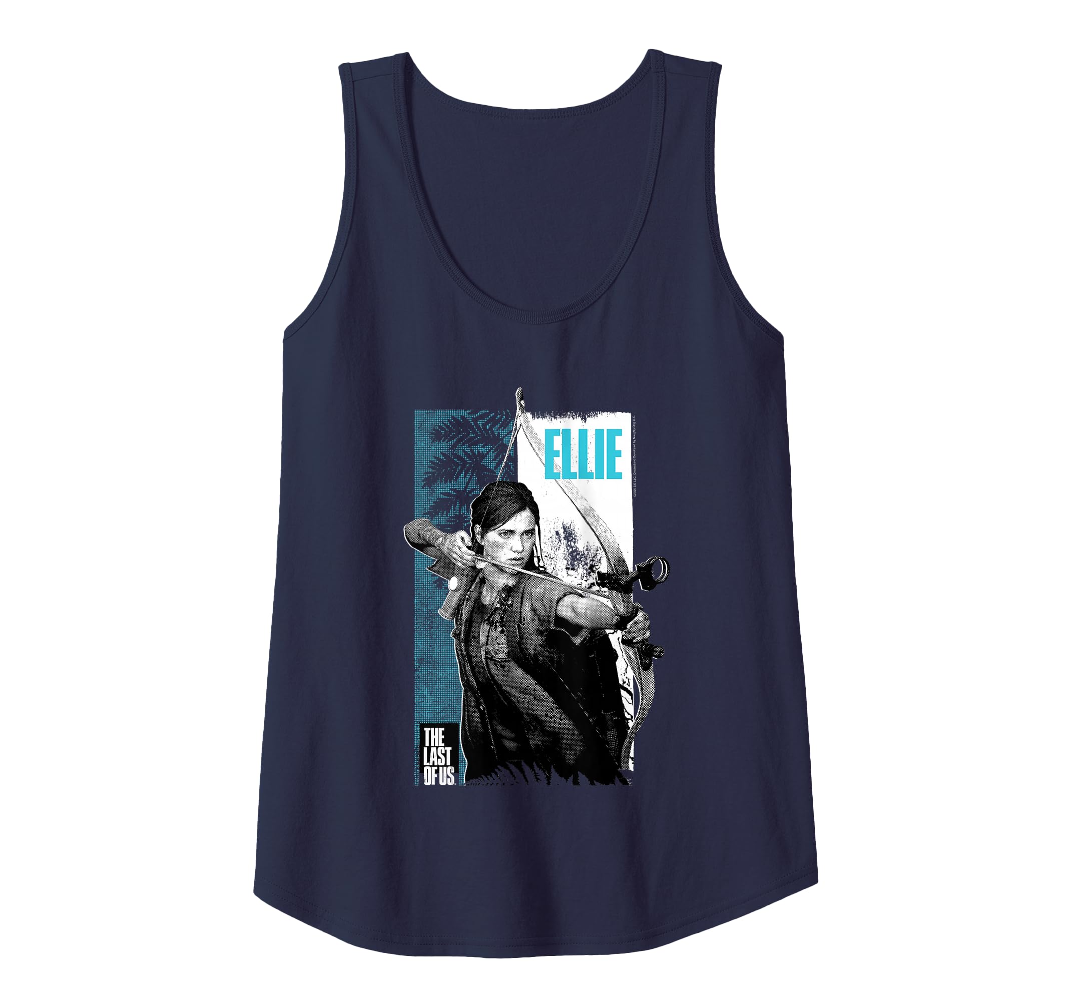 The Last of Us Ellie Bow and Arrow Leaves Video Game Tank Top