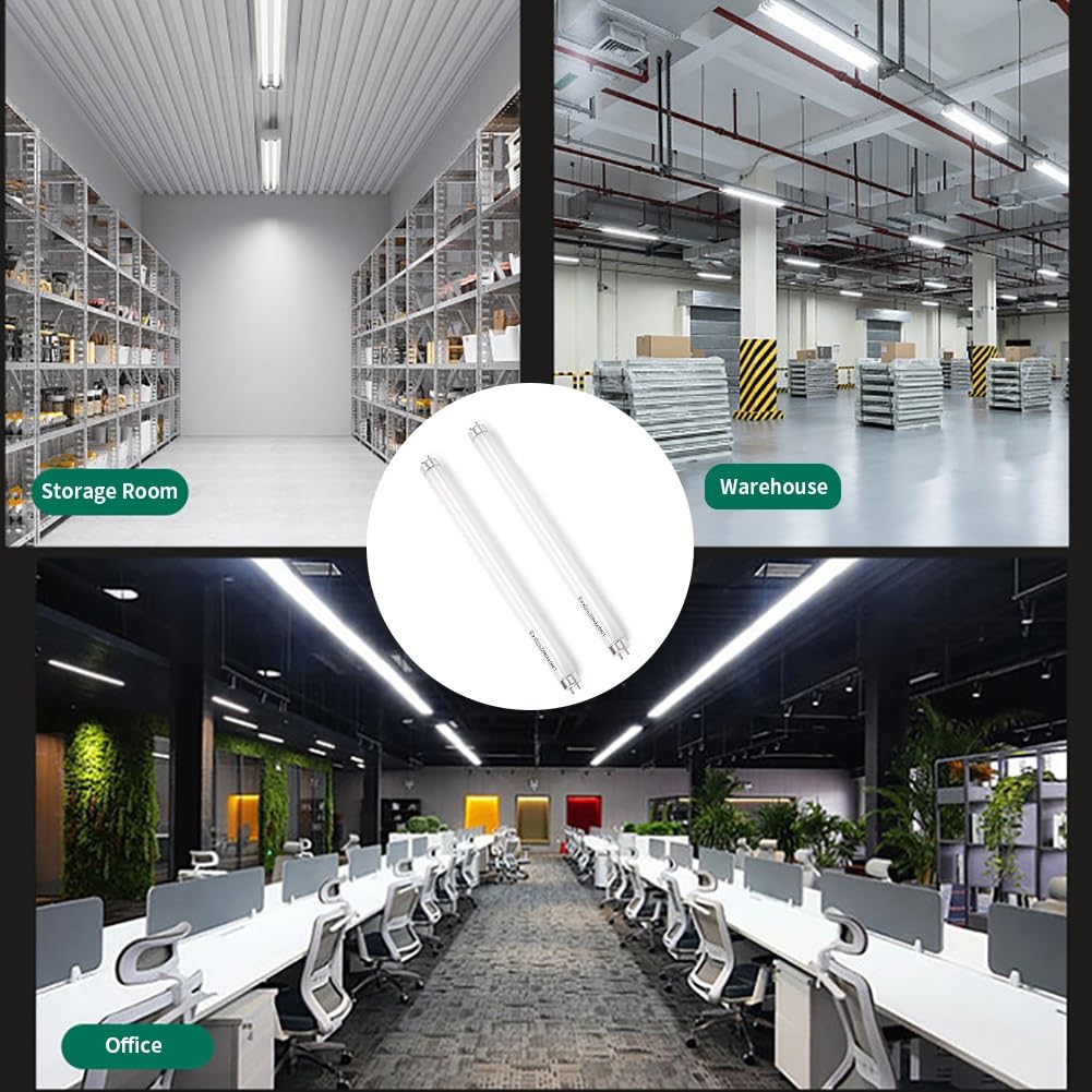 generico 2 Pezzi T8 Tubi Fluorescenti Da 600mm 18W, Attacco G13, T8 Bianco Freddo 6500K, Luce a Basso Consumo Energetico, Luce Di Emergenza a Risparmio Energetico, per Cucina, Bagno, Armadio, Garage