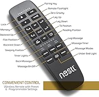 Vista 4 de Nestl Adjustable Bed Frame, Zero Clearance Adjustable Massage Bed Frame, Adjustable Bed Base Head & Foot Massage, Wireless Remote Fast & Easy