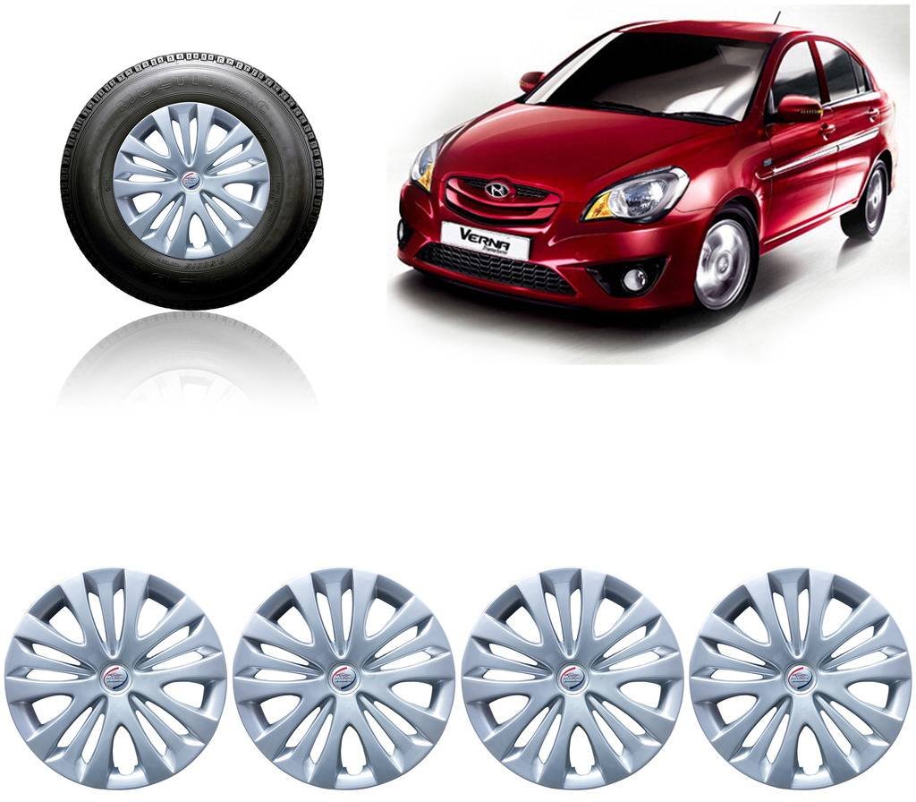 Autopearl Car Black and Blue Wheel Cover Caps 14" Press Type Fitting