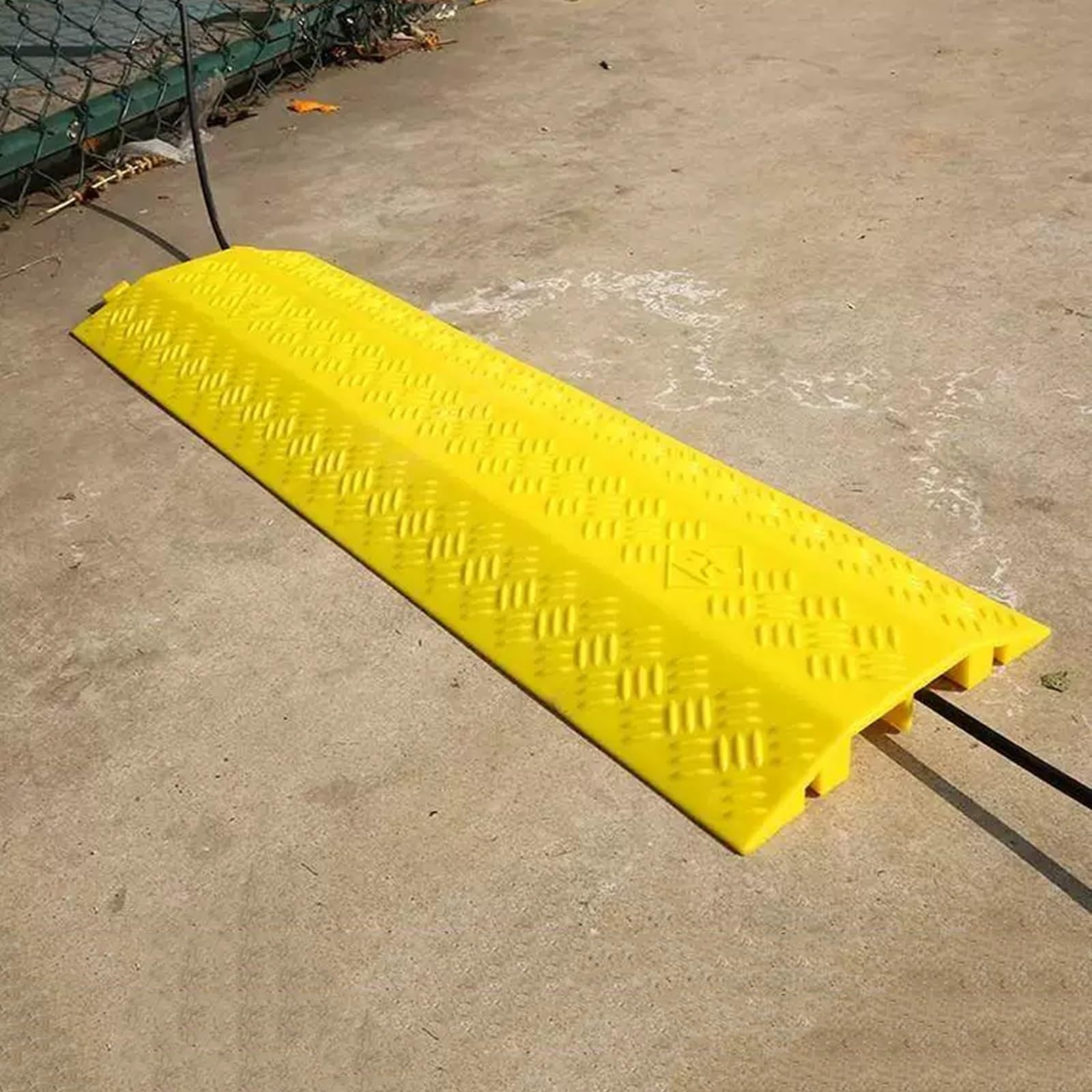 Pasacables Suelo de PVC, Canaleta Cables Suelo de 2 Canales, Capacidad de 300 kg, para Ocultar/mangueras/tuberías, Uso en Interiores
