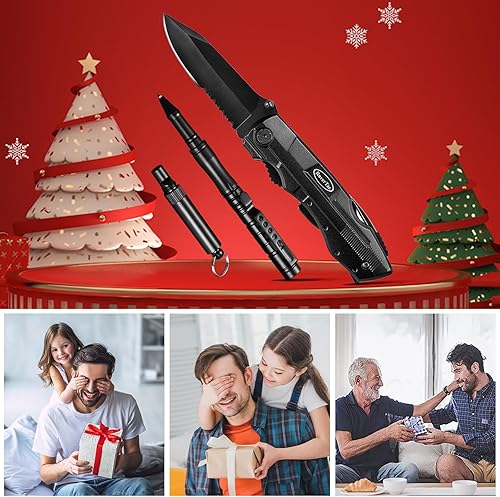 Miniatura 7 de RoverTac Juego de herramientas de regalo "BEST DAD EVER", cuchillo de bolsillo multiherramienta con alicates