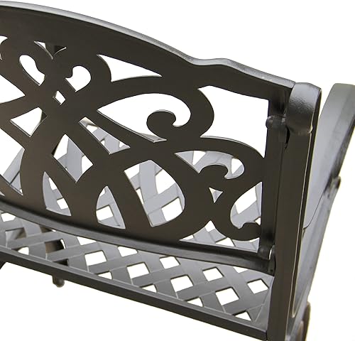 Miniatura 9 de Oakland Living Silla de comedor de bronce de aluminio fundido tradicional al aire libre ornamentada