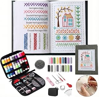2026 New Embroidery Stitch Book Kit,Portable All Scenario Embroidery Stitch Book,Comes with a Complete Toolkit and Instructional Tutorial, Perfect for Beginners and Craft Lovers (1 PCS)