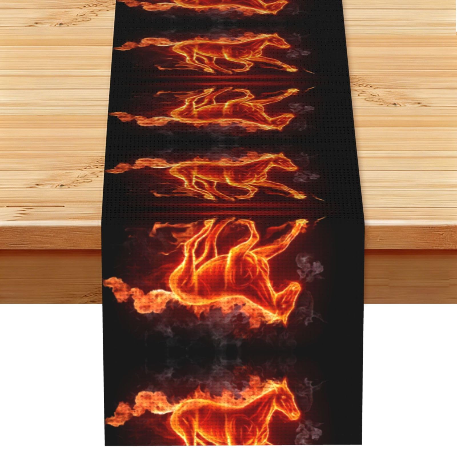 Fire Horse Linen Feel Table Runner Wedding Party Home Decoration