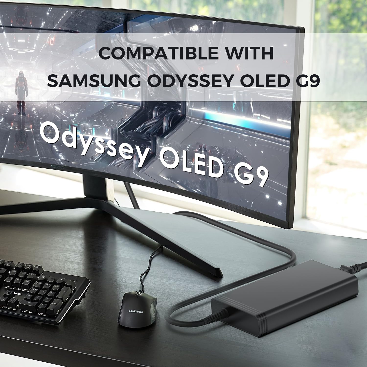 KFD Caricabatterie da 200 W per Samsung Odyssey G9 49" OLED G93SC G95SC, S49CG932S S49CG934 S49CG954S S49CG950, QHD Curved Gaming Monitor Alimentatore di ricarica di ricambio per BN44-01207A A22020