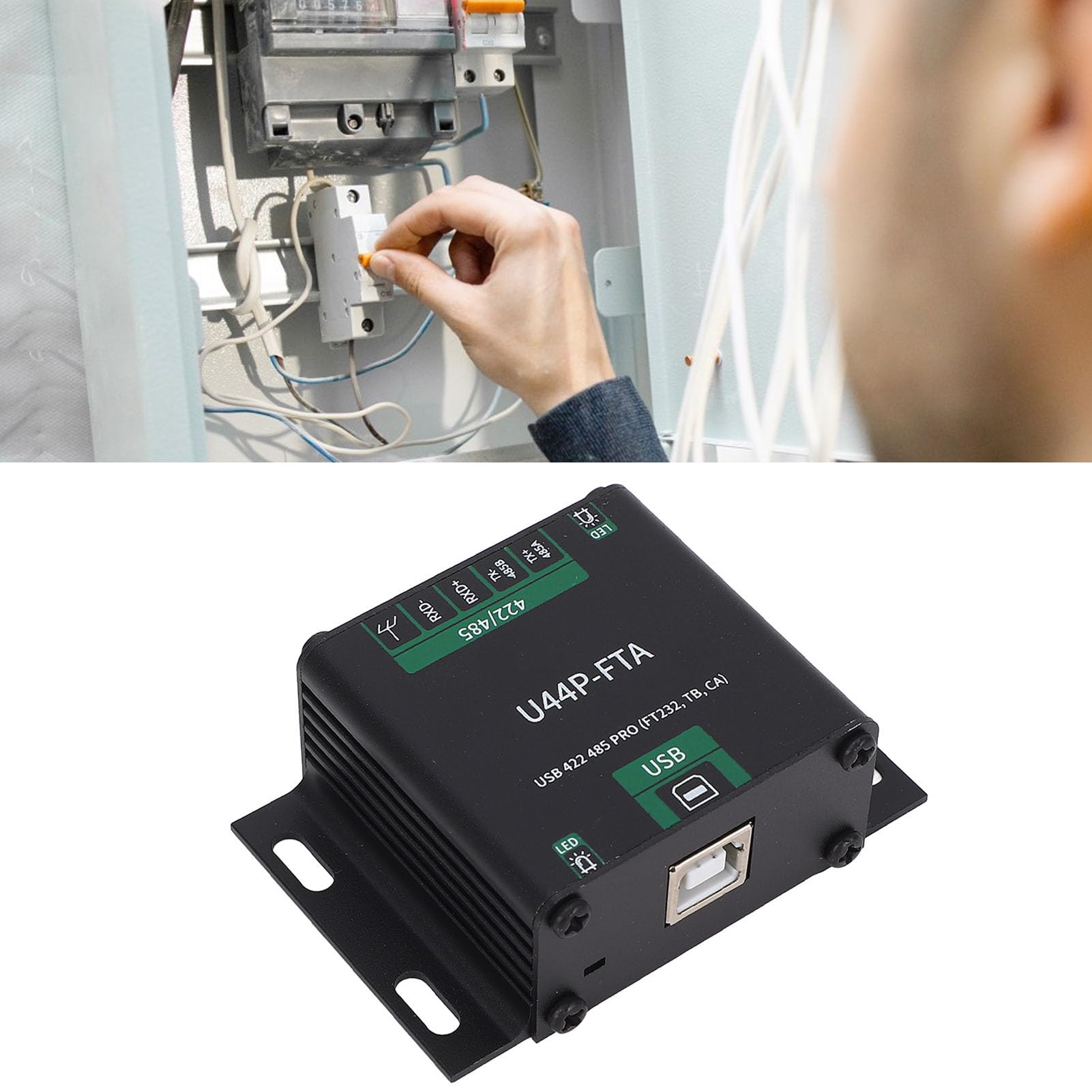 Cuifati USB auf RS485 RS422 Adapter, Aluminiumlegierung Isolierter