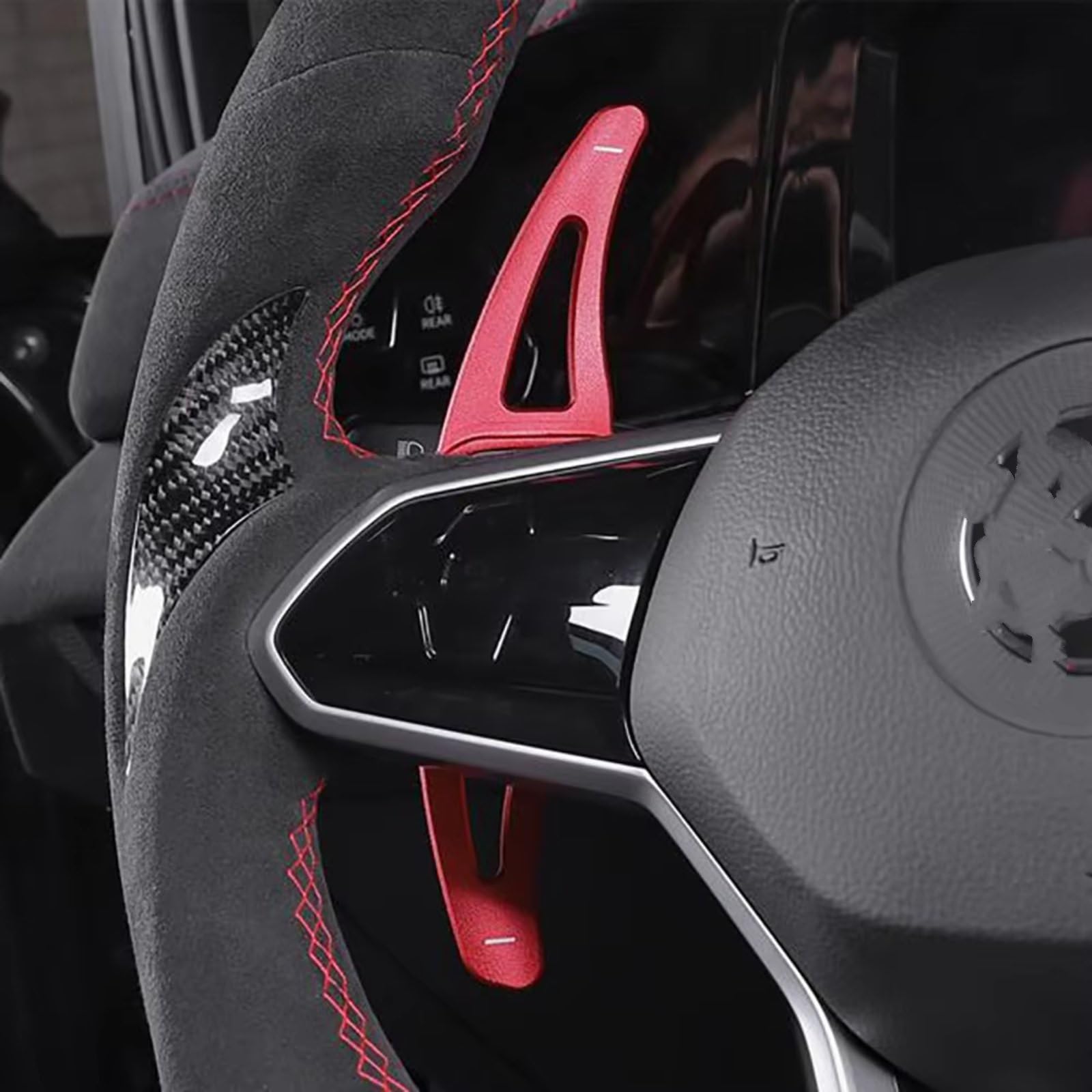 Paletas Extensión Paleta Cambio Volante Coche Aluminio Compatible Con VW Para Golf 8 MK8 R Para GTI 2020 2021 2022 Levas de cambio del coche | Red