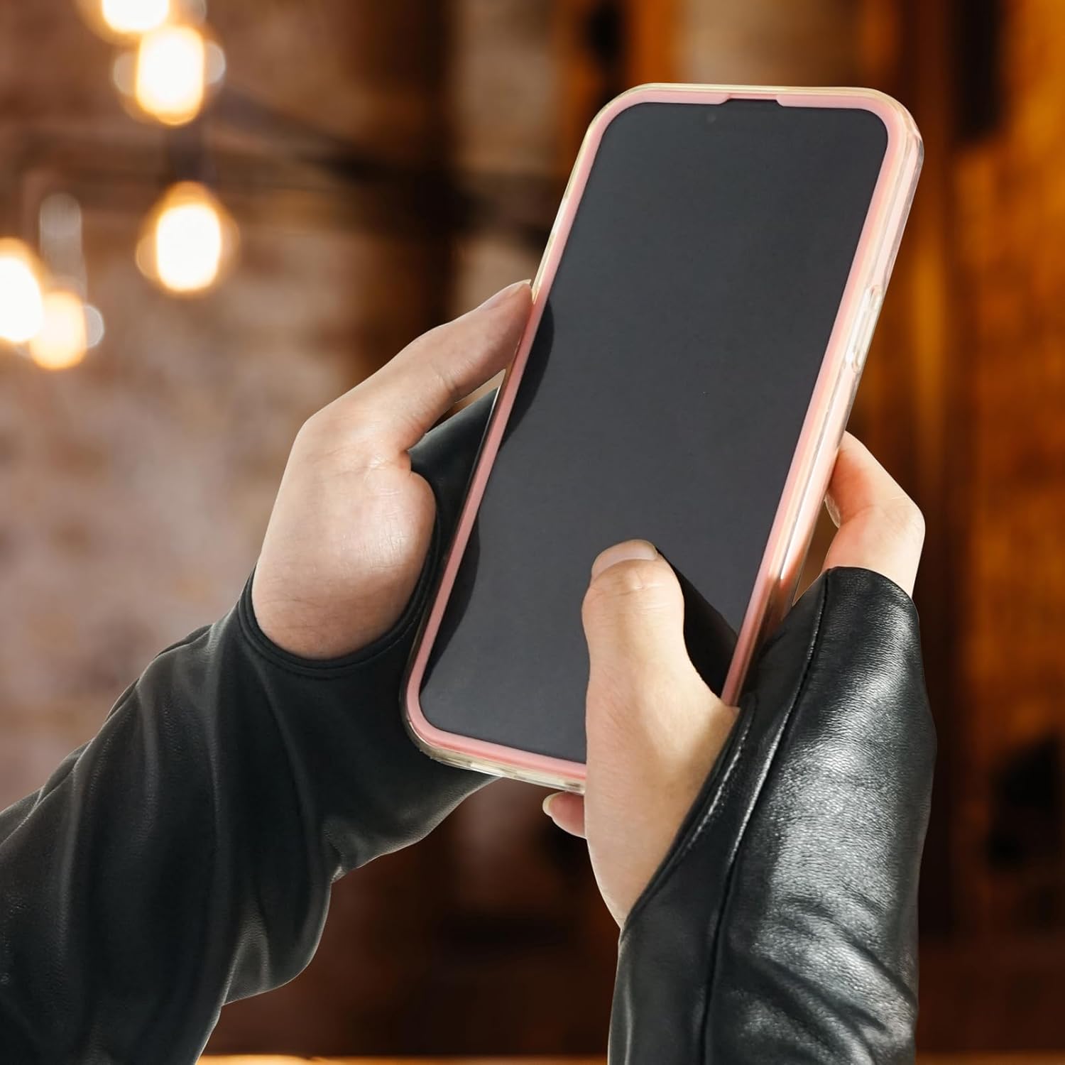 Luwint Long Leather Fingerless Gloves, Soft Lambskin Leather Opera Party Costume Evening Dress Driving Gloves - Image 5