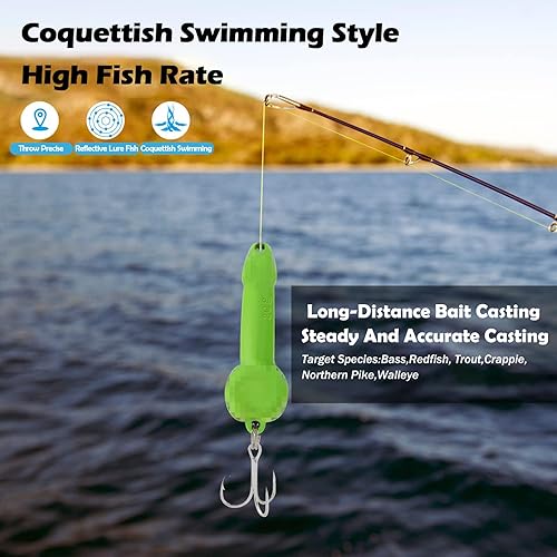 Miniatura 4 de 4 cucharas de pesca de señuelos de pesca forma especial de metal duro con lentejuelas cebos para pesca JoyFishing Spoof Gifts Wobble Feathers