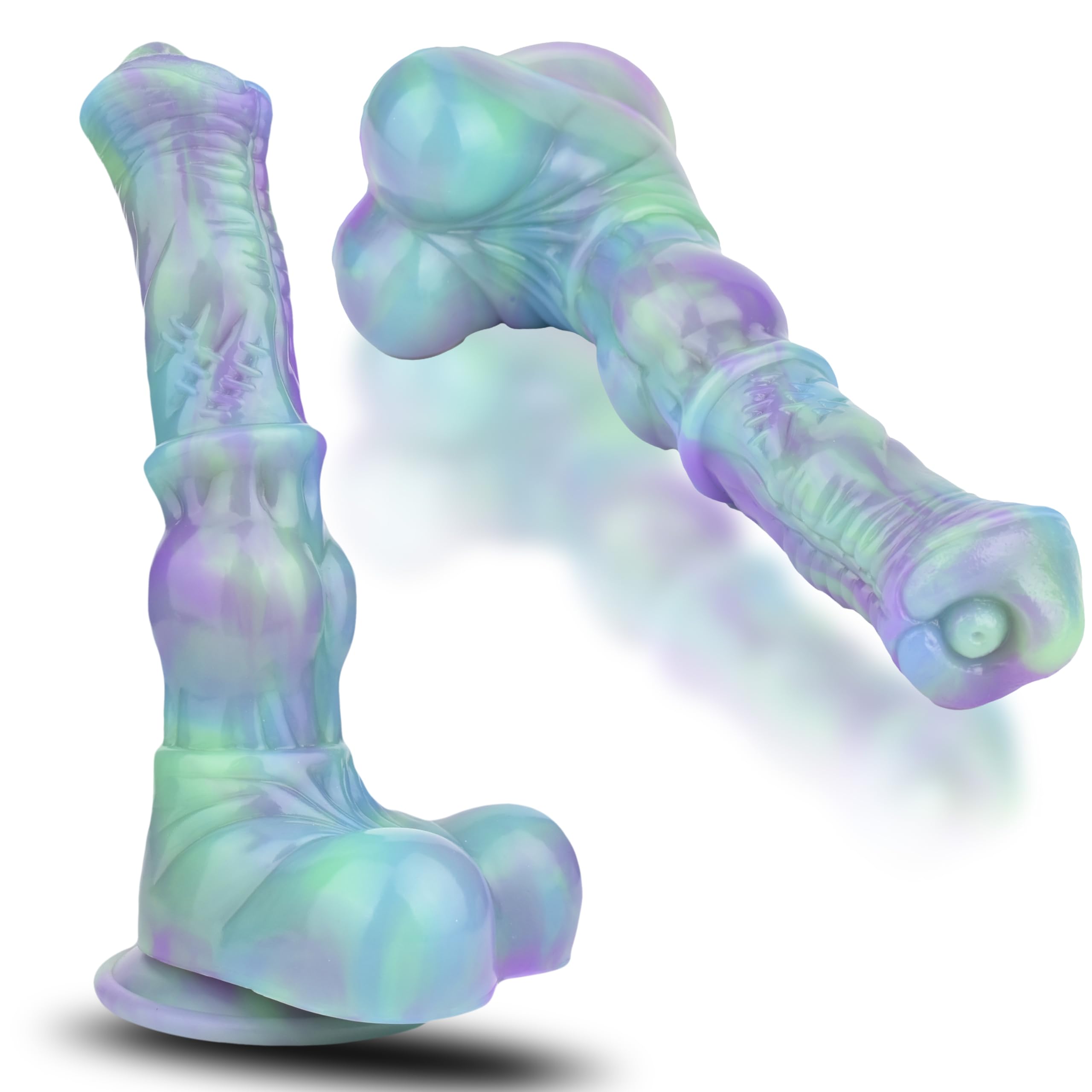 Knot Horse Dildo 9.8 Inch Soft Colorful Silicone Fantasy Dildo Suction Cup XL g Spot Thick Realistic Animal Fake Penis Dildos Large Anal Play utt Plug Women Couple Gay Adult Sex Toys & Games (B): Knot Horse Dildo 9.8 Inch Soft Colorful Silicone Fantasy Dildo Suction Cup XL g Spot Thick Realistic Animal Fake Penis Dildos Large Anal Play Butt Plug Women Couple Gay Adult Sex Toys & Games (A)
