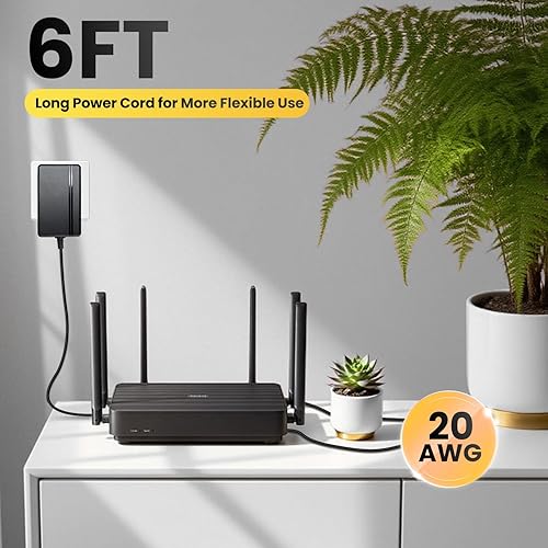 Miniatura 8 de Adaptador de fuente de alimentación de 12 V 3 A CA CC con adaptador de conmutación, barril de CC Cable de respaldo de repuesto de 6 pies para tira