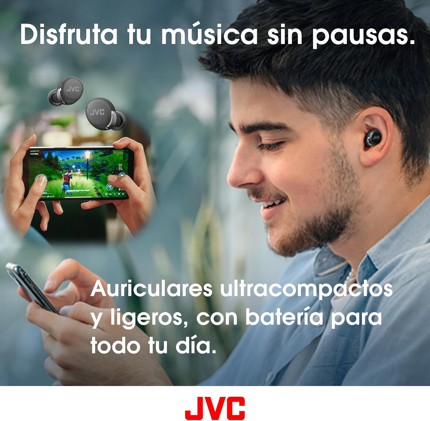 JVC Auriculares Inalambricos Bluetooth | 27 Horas de batería | Ultraligero | Auriculares Bluetooth Cancelación Ruido y Modo Corte de Viento | Resistente al Sudor | Audifonos Inalambricos – HA-A30T2 7
