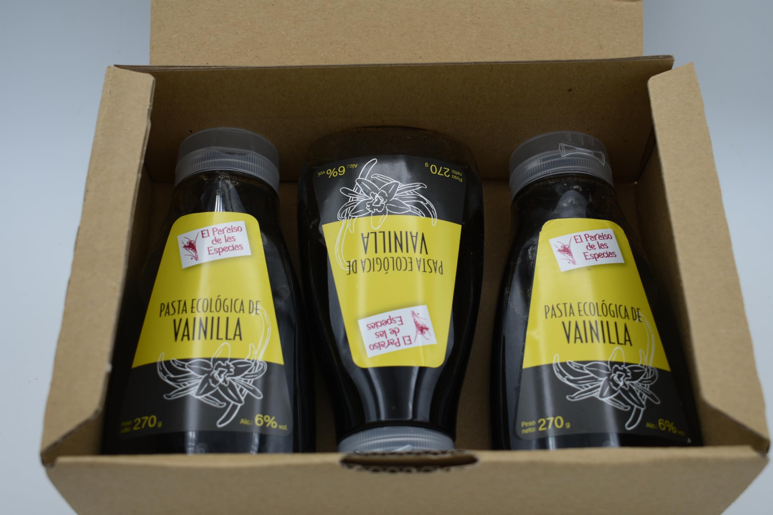 Vainilla en Pasta 270gr – Pack de 3 unidades – El Paraíso de las Especias – Extracto Natural con Semillas, Sin Aditivos, Ideal para Repostería Gourmet, Helados y Postres