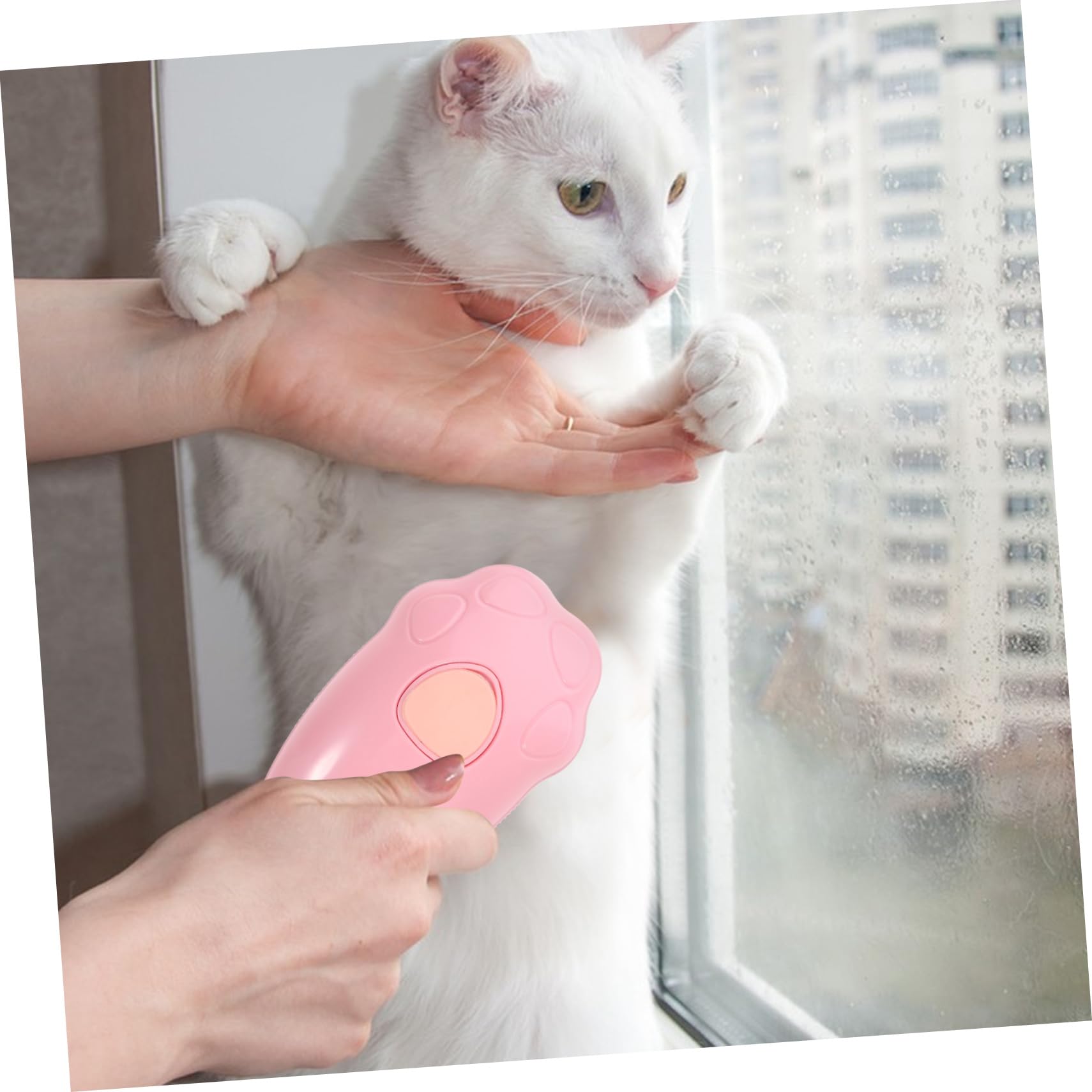 BESPORTBLE 4juegos Cepillo De Vapor Eléctrico Para Mascotas Cepillo De Baño y Para Gatos y Perros Elimina El Pelo Enredado y Masajea