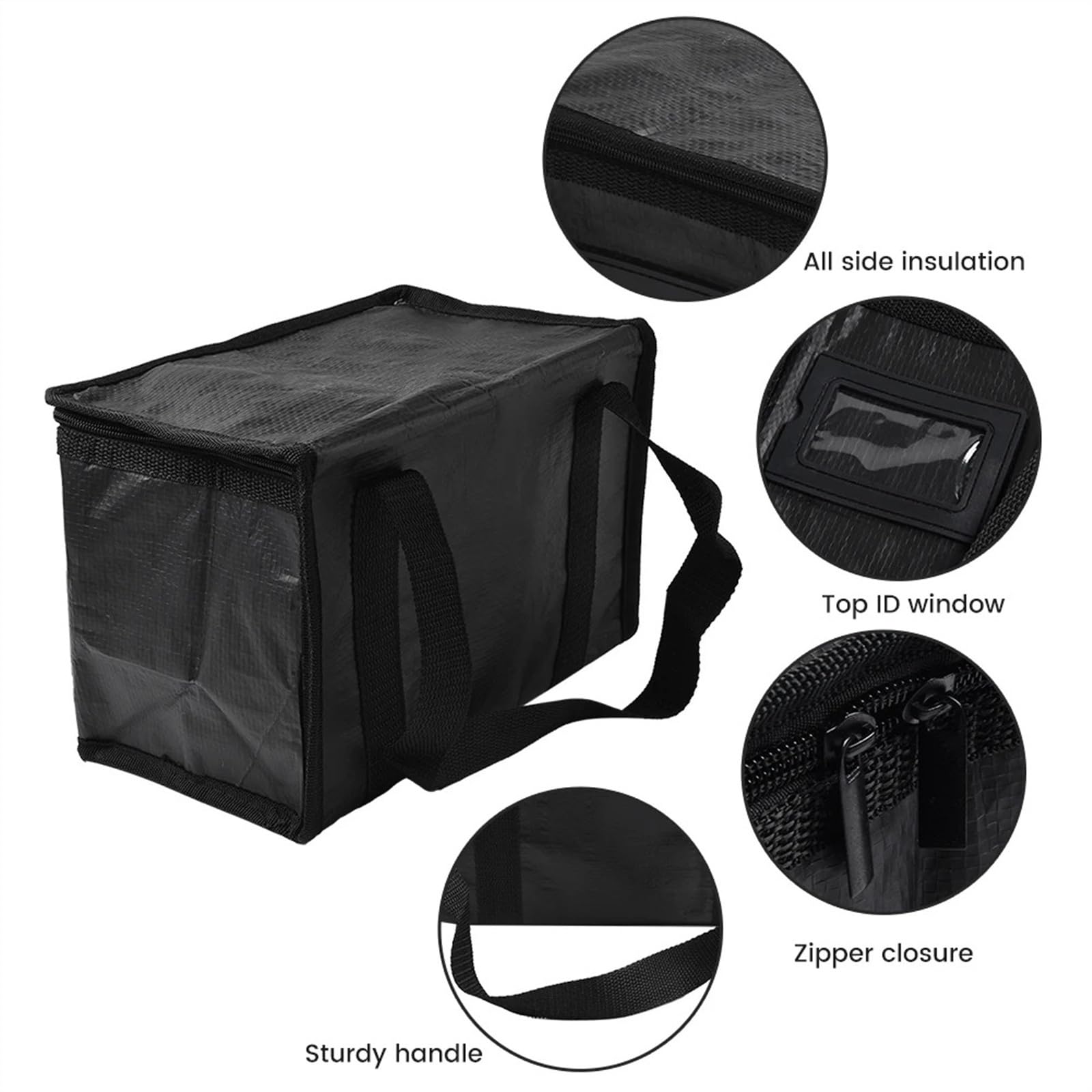 Borsa Termica, Borsa Termica Grande Pizza 16L/28L, borsa termica Uso apto para picnic, scatola Uso apto para il pranzo isolata, pieghevole, impacco di ghiaccio, borsa termica Uso apto para alimenti po