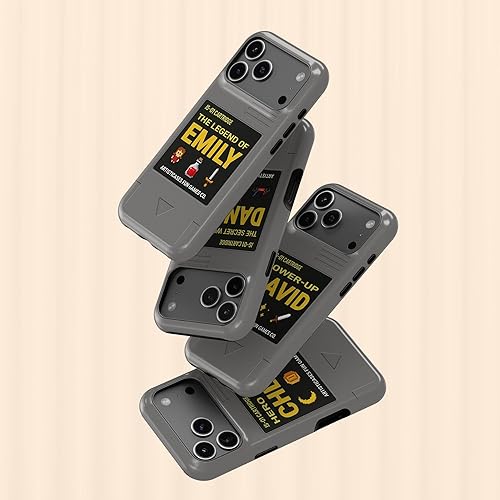 Miniatura 6 de Funda personalizada con cartucho de juego retro, funda con nombre de estilo clásico de los años 90, compatible con iPhone 17 Air, 16 Pro Max, 15