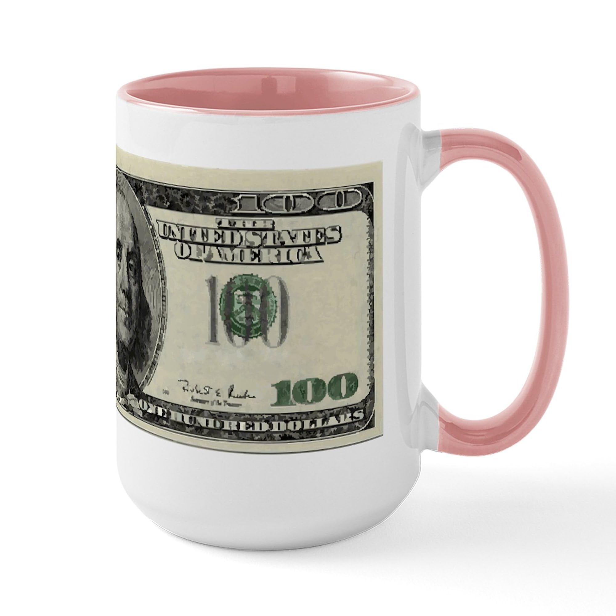 Amazon.com | CafePress 100 Dollar Bill Large Mug 15 oz (444 ml) Ceramic Coffee  Mug: Coffee Cups & Mugs