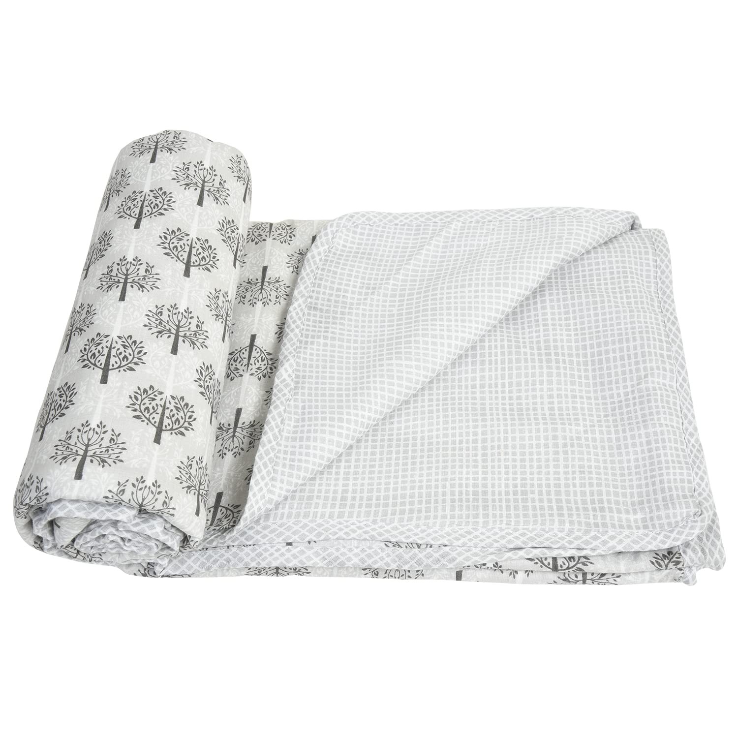 AJANTA Handloom House 100% Cotton Reversible Single Dohar Grey | Comforter for AC-image-48