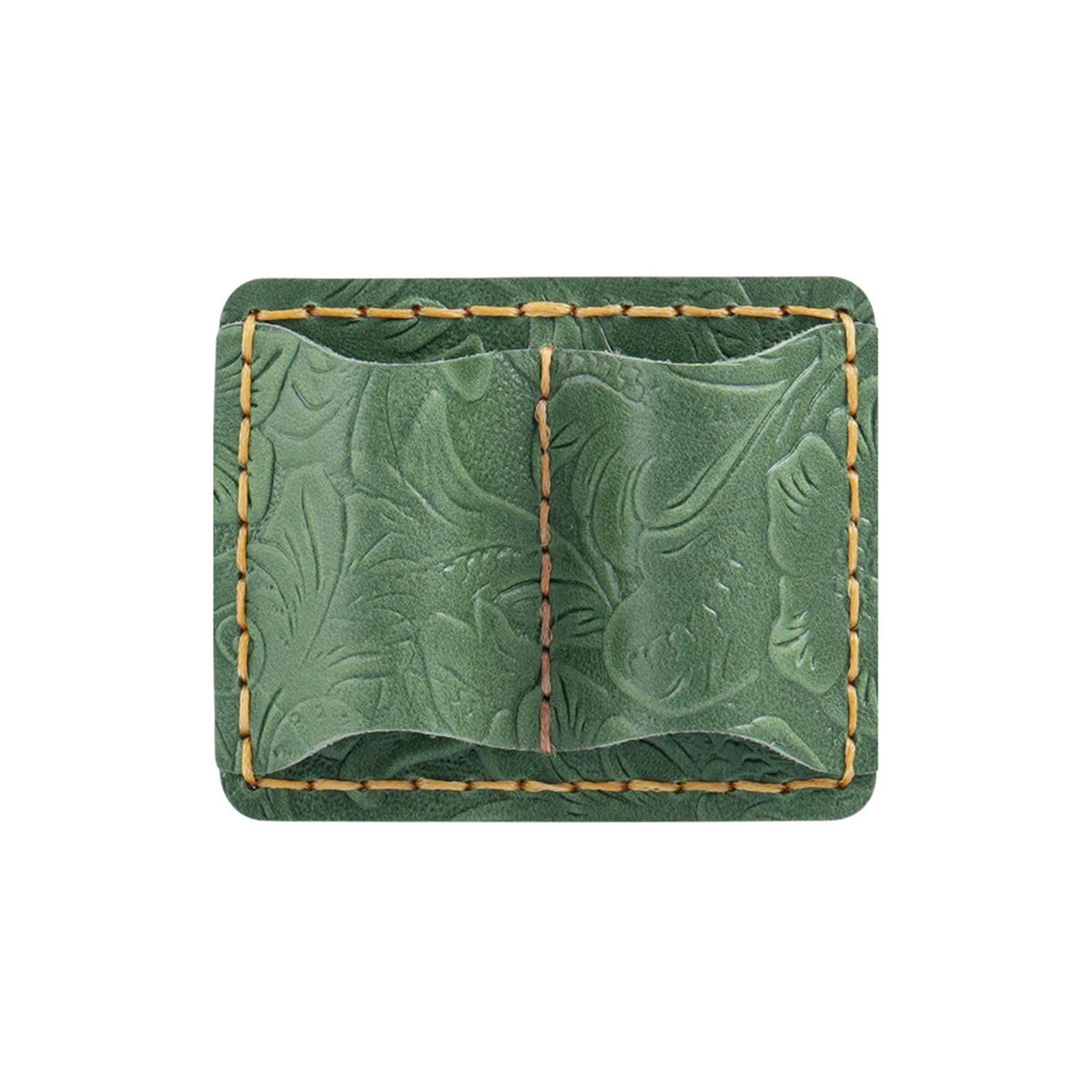 Bbajszx Pen Clip Holder Double Hole Pen Clip Holder Notebook with Pocket for Journal Notebook Planner Leather