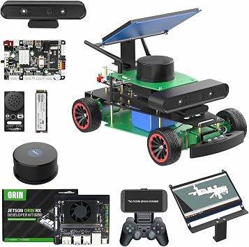 Yahboom Jetson Orin NX Super 8GB for ROS2 Robot Programmable Ackerman Steering Structure for Adults with 7 inch HD Display Ultimate Ver with Orin NX Super 8GB