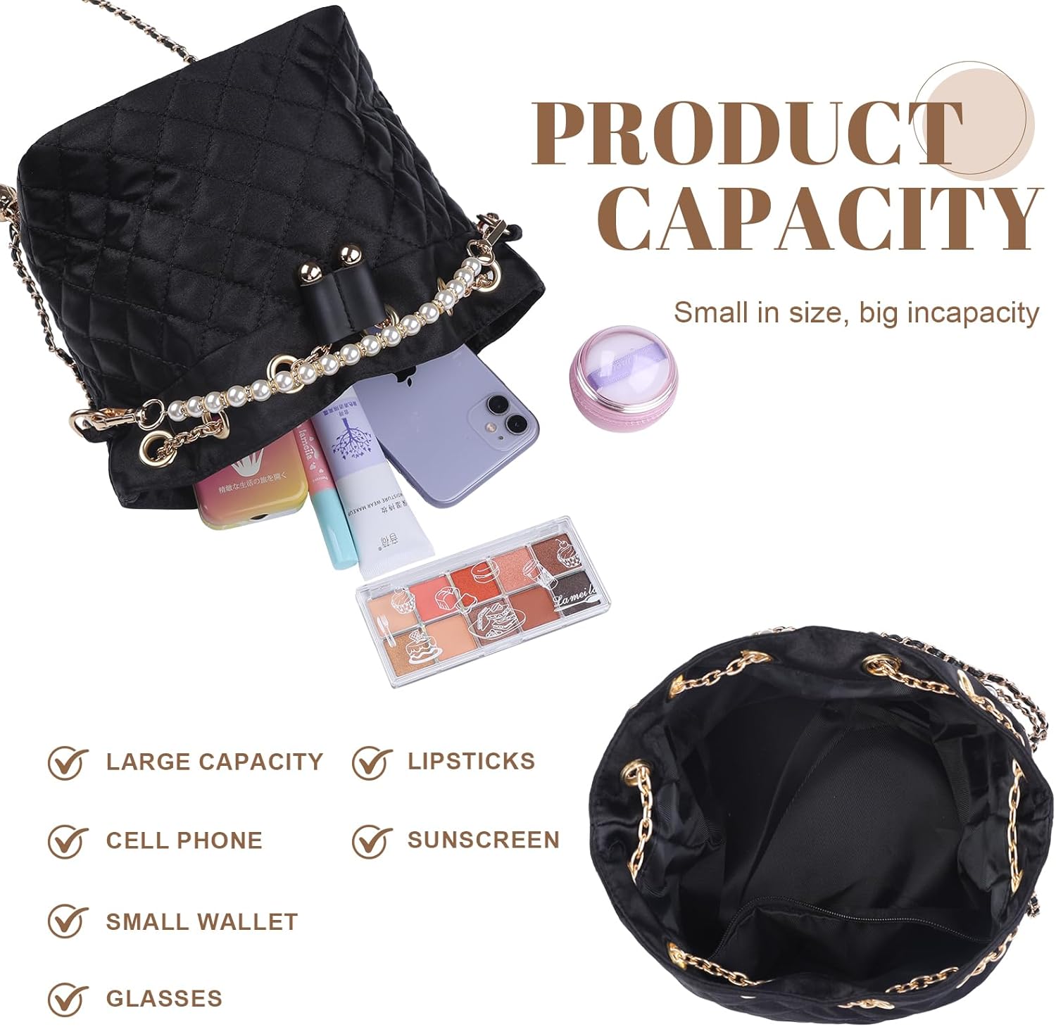 Clutch Evening Bags Purse Handbags for Womens Small Evening Clutch With Adjustable Metal Shoulder for Wife Mom Friends - Image 5