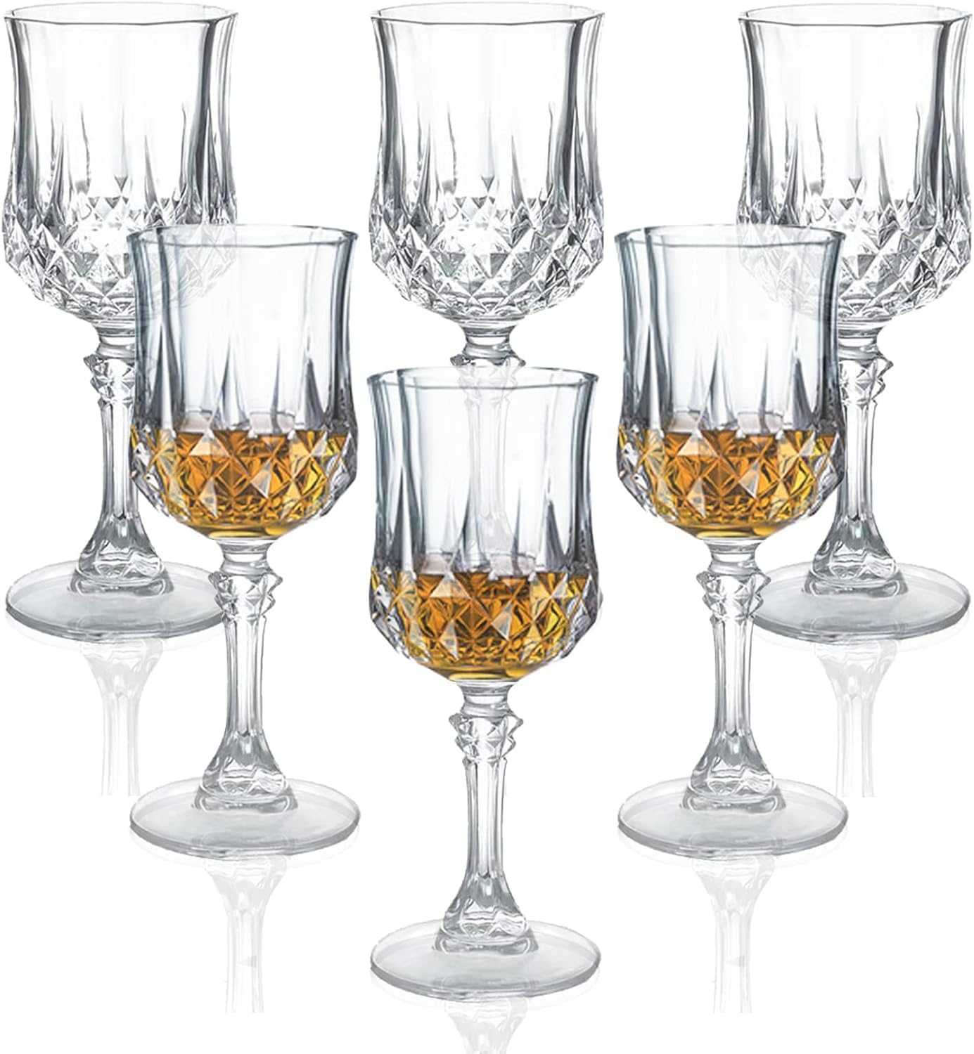 Crystal Cordial Glasses Set of 6-1.7oz for Sherry and Tequila Tastings (Set of 6)