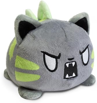 TeeTurtle Reversible Cat/Catzilla & Glow Gray 4 Inch Flip Plushie